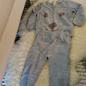 Be Ettinger baby outfit set bear gray 6-9